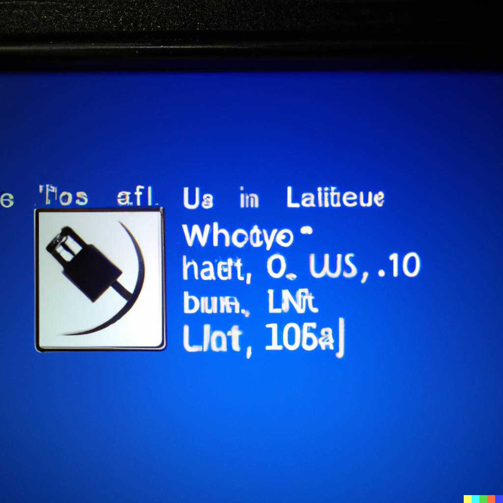 DALL·E generated image using the request: creating Windows 10 Usb on Linux using the official iso