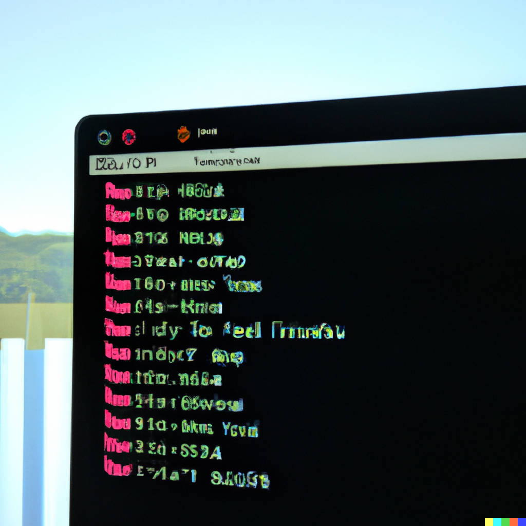 DALL·E generated image using the request: Nixos Linux install on btrfs setup with impermanence also called Erasing My Darlings
